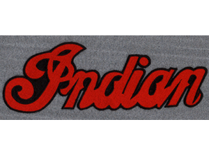 Indian Motorcycle 11 inch red and black logo embro